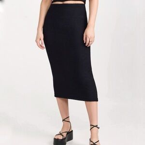 Z Supply Aveen Black Midi Skirt M/L